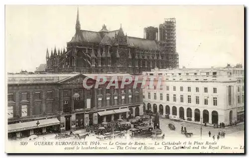 Cartes postales Guerre europeenne de 1914 La crime de Reims