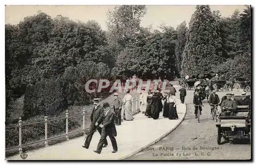 Paris - 16 - Bois de Boulogne - automobile - velo - Ansichtskarte AK