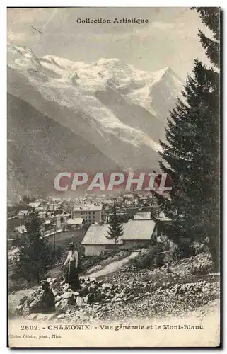 Chamonix - Vue Generale et le Mont Blanc - Cartes postales