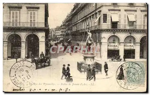 Paris -1 - Rue des Pyramides - Statue de Jeanne d&#39Arc - Ansichtskarte AK