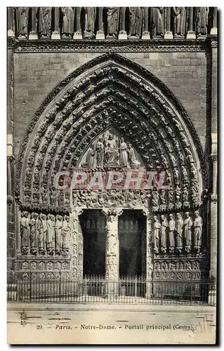 Paris - 4 - Notre Dame - Portail Principal Cartes postales