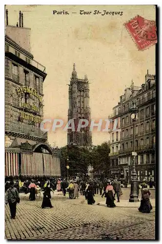 Paris - 4 - Tour St Jacques Cartes postales ( carte toilee )