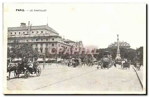 Paris - 1 Le Chatelet - cheval - horse Ansichtskarte AK