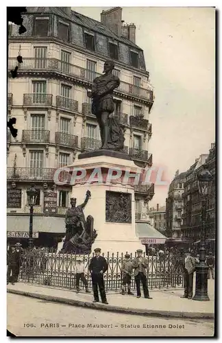 Paris - 5 - Place Maubert - Statue Etinne Dolet Cartes postales