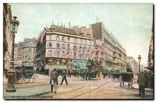 Paris - 10 - La Rue Lafayette et la Rue Cadet Cartes postales