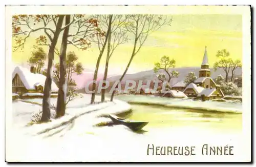 Fetes - Heureuse Annee - Snowy Scene - Ansichtskarte AK