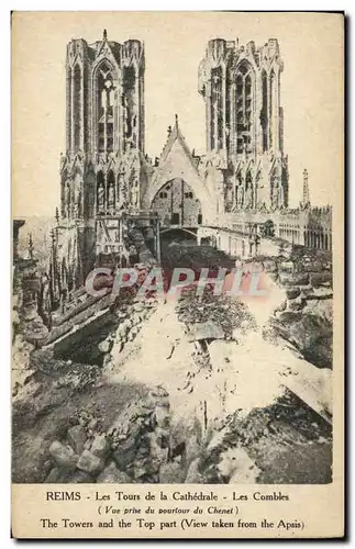 Reims - Les Tours de la Cathedrale - Les Combles - Cartes postales