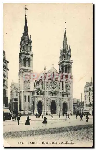 Paris - 11 - Eglise Saint Ambroise - Ansichtskarte AK