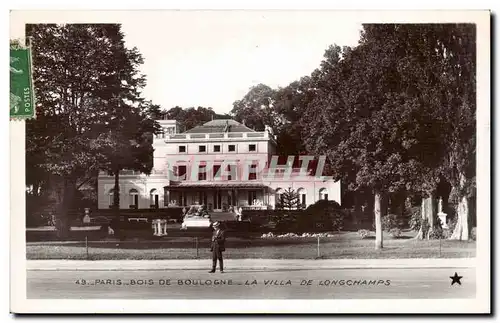 Paris - 16 - Bois de Boulogne -La Villa de Longchamps - Ansichtskarte AK