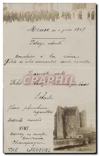 Menu de 1907 - La Cuisine - Restaurant Cuisine - Cartes postales