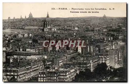 Paris - 7 - Panorama vers les Invalides - Ansichtskarte AK