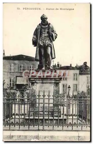 Perigueux - Statue de Montaigne - Ansichtskarte AK