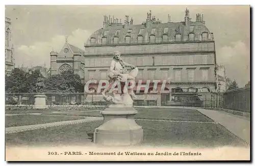 Paris - 12 - Monument de Watteau - Parc de l&#39Enfant Ansichtskarte AK