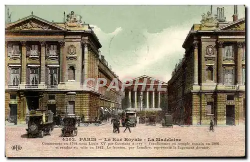 Paris - 8 - La Madeleine - Rue Royal Ansichtskarte AK