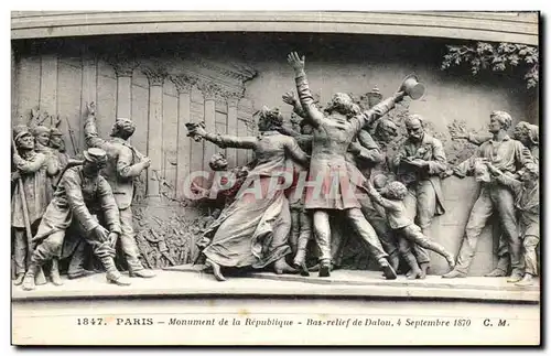 Paris - 10 - Monument de la Republique - Bas Relief de Dalou - - Ansichtskarte AK