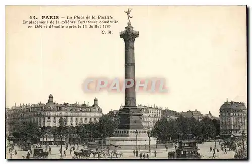 Paris - 11 - La Place de la Bastille Cartes postales