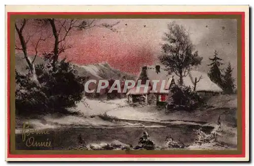 Fetes - Bonne Annee - Winter Scene - Cartes postales