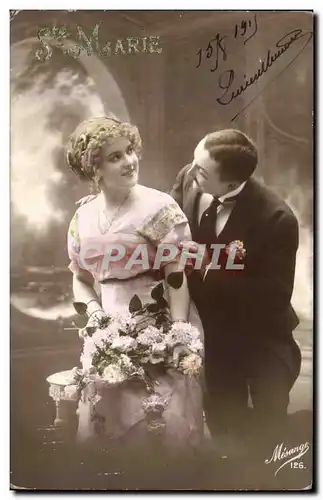Fantaisie - Couple - Ste Marie - Woman with sweet smile Cartes postales