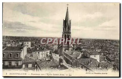 Cartes postales Montpellier Panorama vers l'eglise Sainte Anne