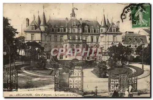 Cartes postales Arcachon Cote d&#39argent le casino de la plage