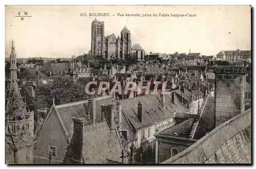 Cartes postales Bourges Vue centrale prise du palais Jacques Coeur