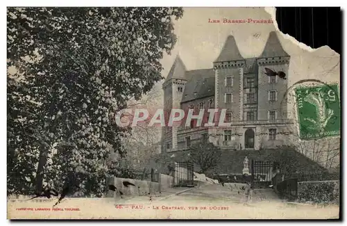 Cartes postales Pau Le chateau Vue de l&#39ouest