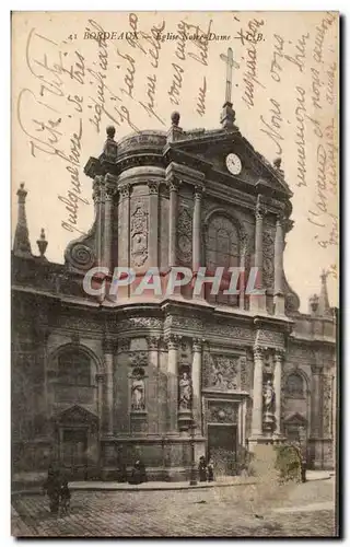 Bordeaux Cartes postales Eglise Notre DAme