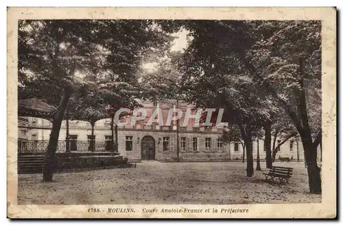 Moulins Cartes postales Cours anatole France et la prefecture