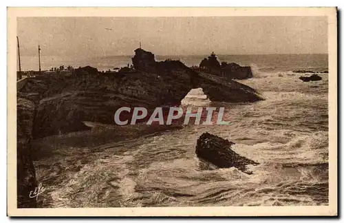 Biarritz Ansichtskarte AK La roche percee et le rocher de la vierge