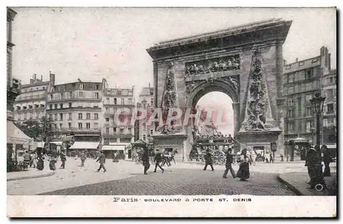 Paris - 10 - Boulevard et Porte Saint Denis - Cartes postales