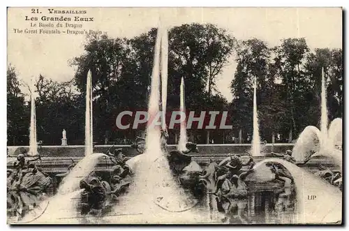 Ansichtskarte AK Versailles Les grandes eaux Le bassin du Dragon