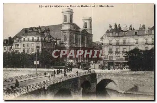 Ansichtskarte AK Besancon Le pont de battant et la Madeleine