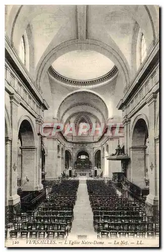 Cartes postales Versailles L&#39eglise Notre Dame La nef