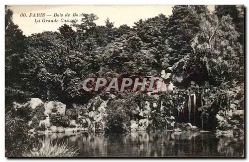 Cartes postales Paris Bois de Boulogne La grande cascade