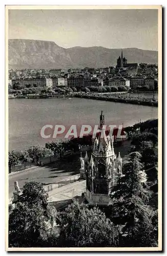 Cartes postales Suisss Geneve Monument Brunswich et la ville