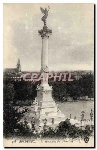 Cartes postales Bordeaux Le monument des Girondins