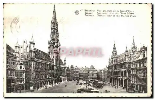 Ansichtskarte AK Bruxelles Vue generale de la grand place