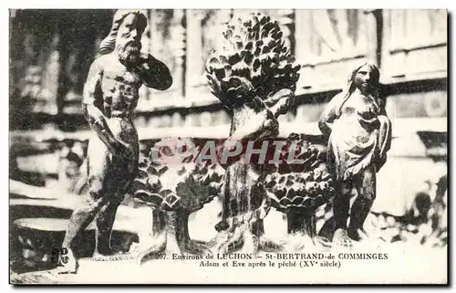 Cartes postales Environs de Luchon St Bertrand de Comminges adam et Eve apres le peche