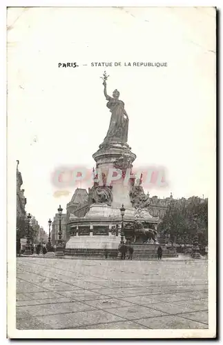 Cartes postales Paris Statue de la Republique