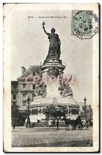 Cartes postales Paris Statue de la Republique