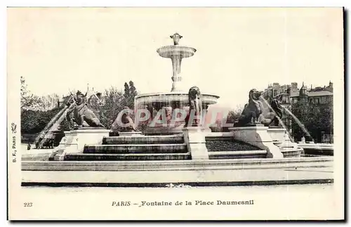 Cartes postales Paris Fontaine et place Daumesnil