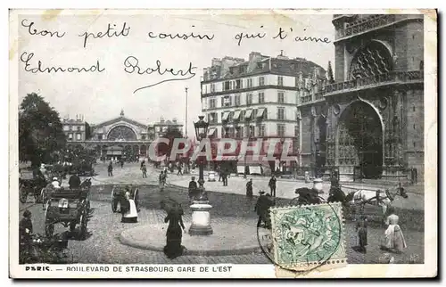 Cartes postales Paris Gare de l&#39Est Boulevard de Strasbourg