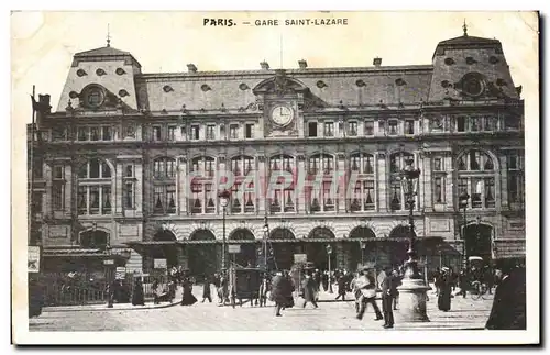 Cartes postales Paris Gare Saint Lazare