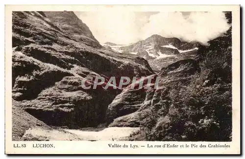 Cartes postales Luchon Vallee du Lys La rue d&#39Enfer et le pic des Crabioules