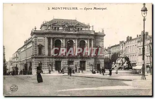 Cartes postales Montpellier Opera Municipal