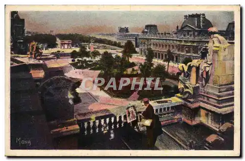 Paris Ansichtskarte AK Perspective sur les jardins du Louvre et des Tuileries