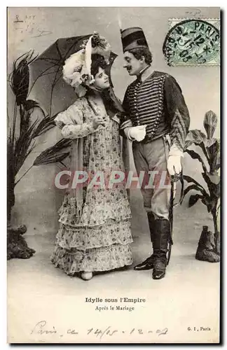 Cartes postales Idylle sous l&#39Empire Apres le mariage ( cosaque )