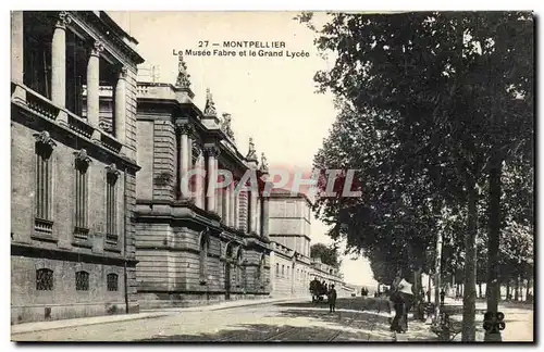 Ansichtskarte AK Montpellier Le musee Fabre et le grand lycee