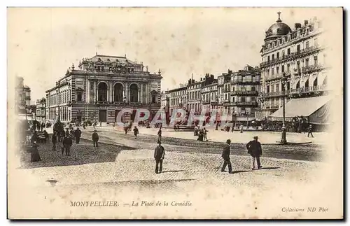 Montpellier Cartes postales La place de la Comedie