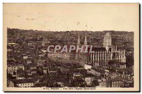 Ansichtskarte AK Rouen Eglise Vue vers l&#39eglise Saint ouen